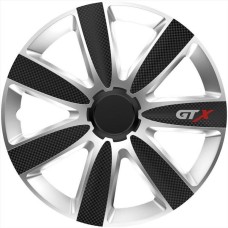 WHEEL COVERS GTX CARBON  black&silver 16 cbx