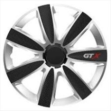 WHEEL COVERS GTX carbon black&silver 13 cbx